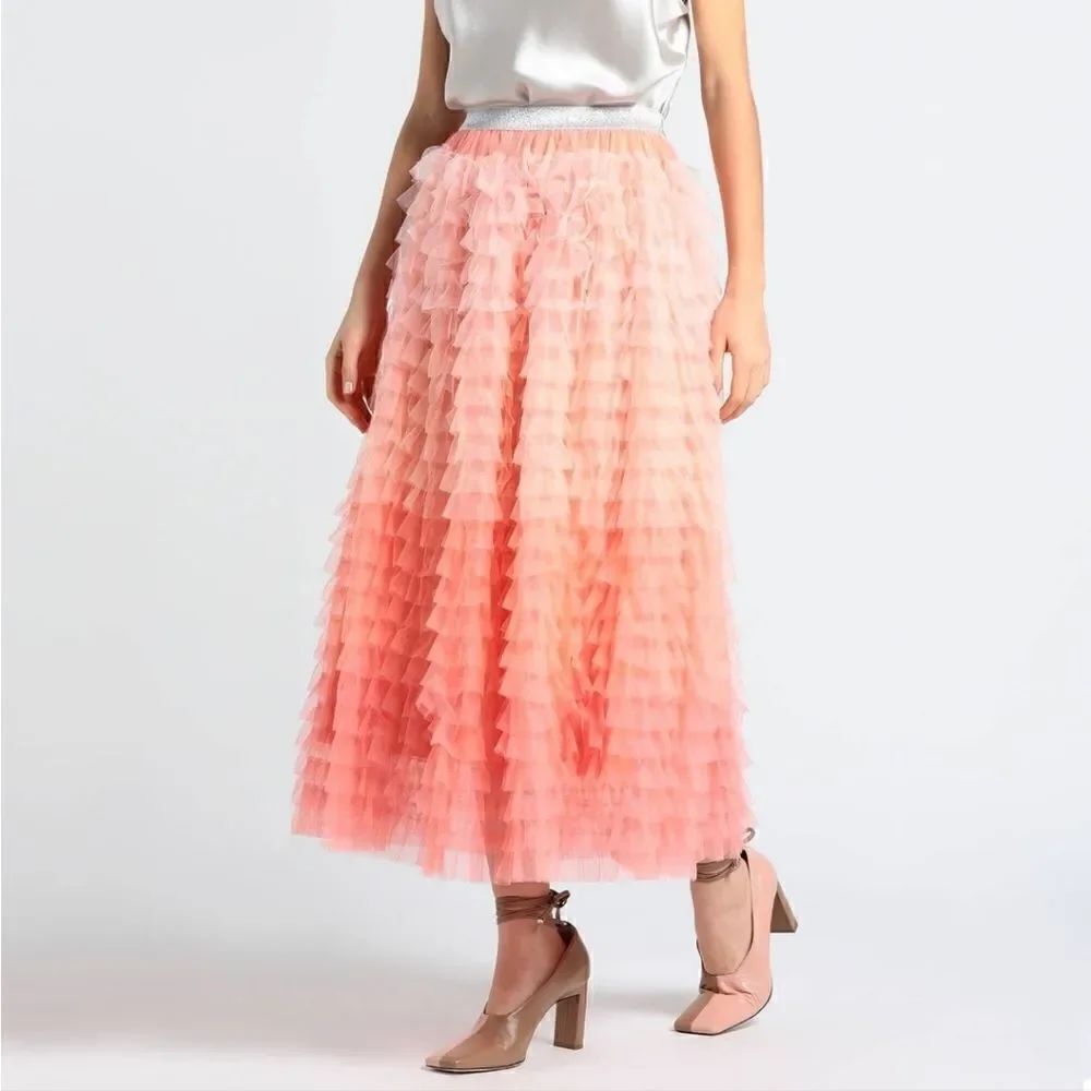 NWT Vanessa Scott Tulle Tutu Midi Skirt